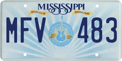 MS license plate MFV483