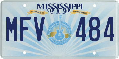 MS license plate MFV484