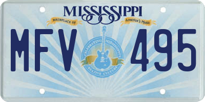 MS license plate MFV495