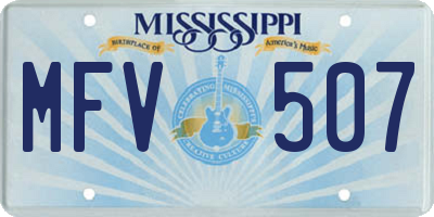 MS license plate MFV507