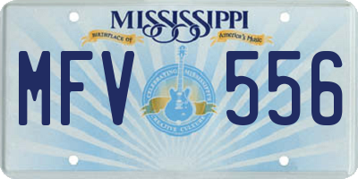 MS license plate MFV556