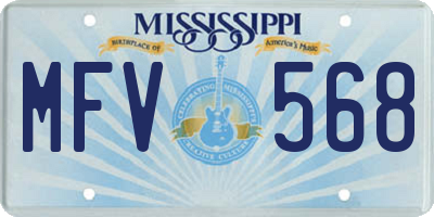 MS license plate MFV568