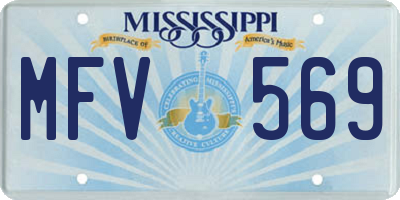 MS license plate MFV569