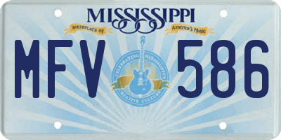 MS license plate MFV586