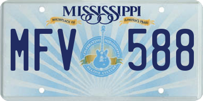 MS license plate MFV588