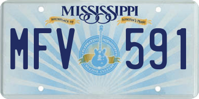 MS license plate MFV591