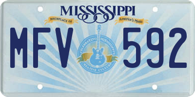 MS license plate MFV592