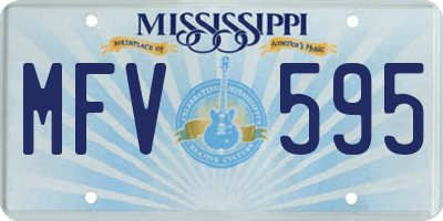MS license plate MFV595