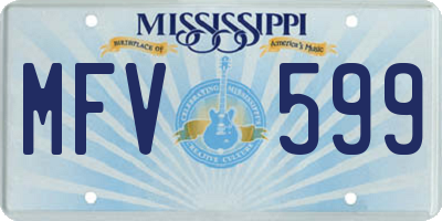MS license plate MFV599