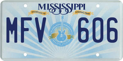 MS license plate MFV606