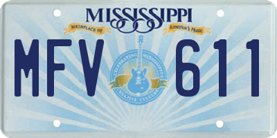 MS license plate MFV611