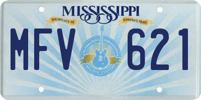 MS license plate MFV621