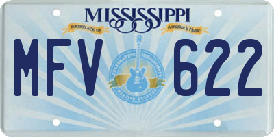 MS license plate MFV622