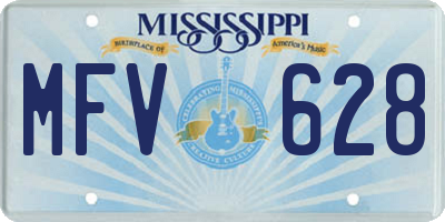 MS license plate MFV628