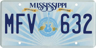 MS license plate MFV632