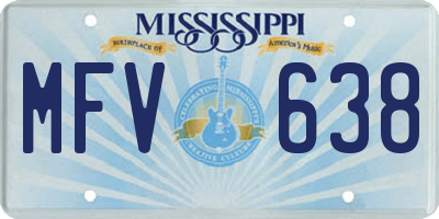 MS license plate MFV638