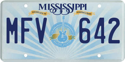 MS license plate MFV642