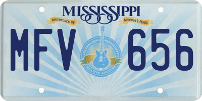 MS license plate MFV656