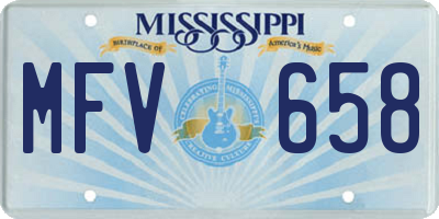 MS license plate MFV658