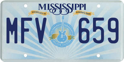 MS license plate MFV659