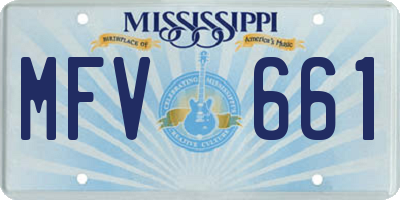 MS license plate MFV661