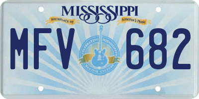MS license plate MFV682