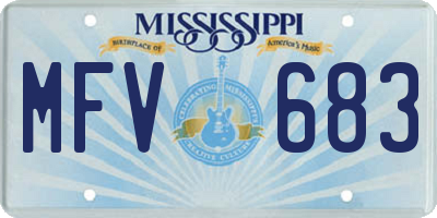 MS license plate MFV683