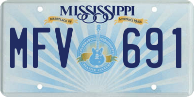 MS license plate MFV691
