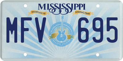 MS license plate MFV695