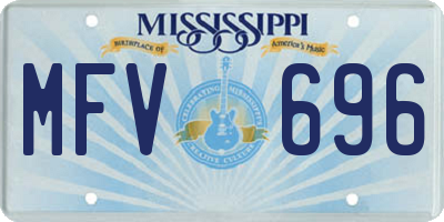 MS license plate MFV696