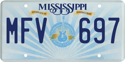 MS license plate MFV697