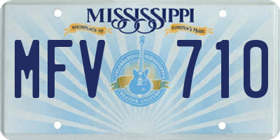 MS license plate MFV710