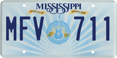 MS license plate MFV711