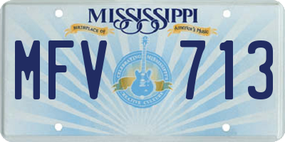 MS license plate MFV713