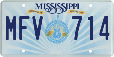 MS license plate MFV714
