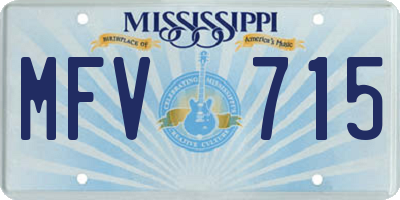 MS license plate MFV715