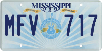 MS license plate MFV717