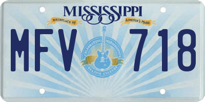 MS license plate MFV718
