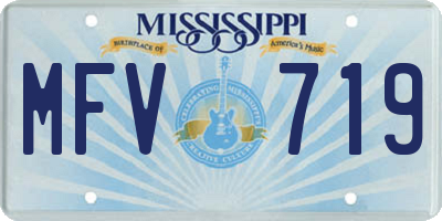 MS license plate MFV719