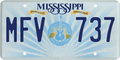 MS license plate MFV737
