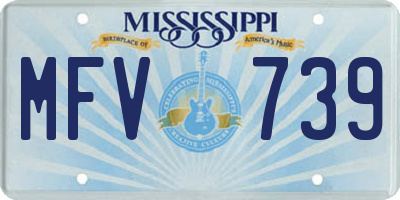 MS license plate MFV739