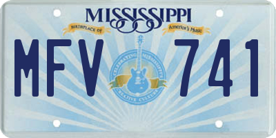 MS license plate MFV741