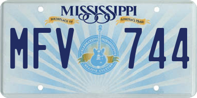 MS license plate MFV744