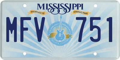 MS license plate MFV751