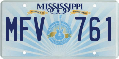 MS license plate MFV761