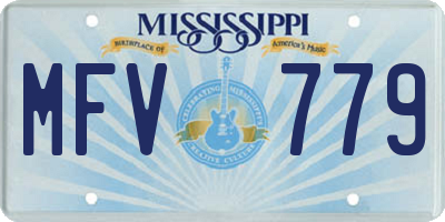 MS license plate MFV779