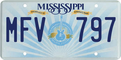 MS license plate MFV797