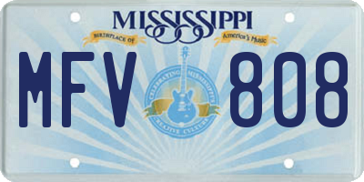 MS license plate MFV808
