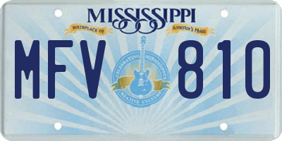MS license plate MFV810
