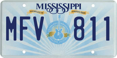MS license plate MFV811